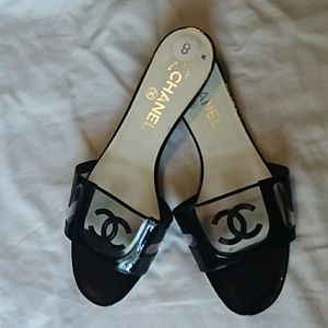 Chanel  black sandals